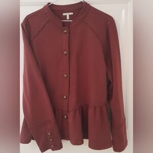 Maurices Women's Peplum Military Jacket L EUC